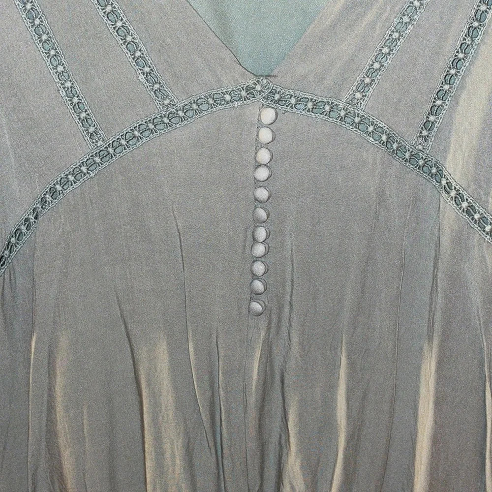 Light Minty Green Blue Rain Dress - Picture 3 of 5